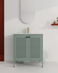 30-Inch Freestanding Bathroom Vanity with Ceramic Sink – Modern & Stylish color: Mint Green