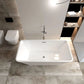 59" x 30" Contemporary Acrylic Rectangular Freestanding Tub color: White