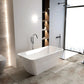 59" x 30" Contemporary Acrylic Rectangular Freestanding Tub color: White