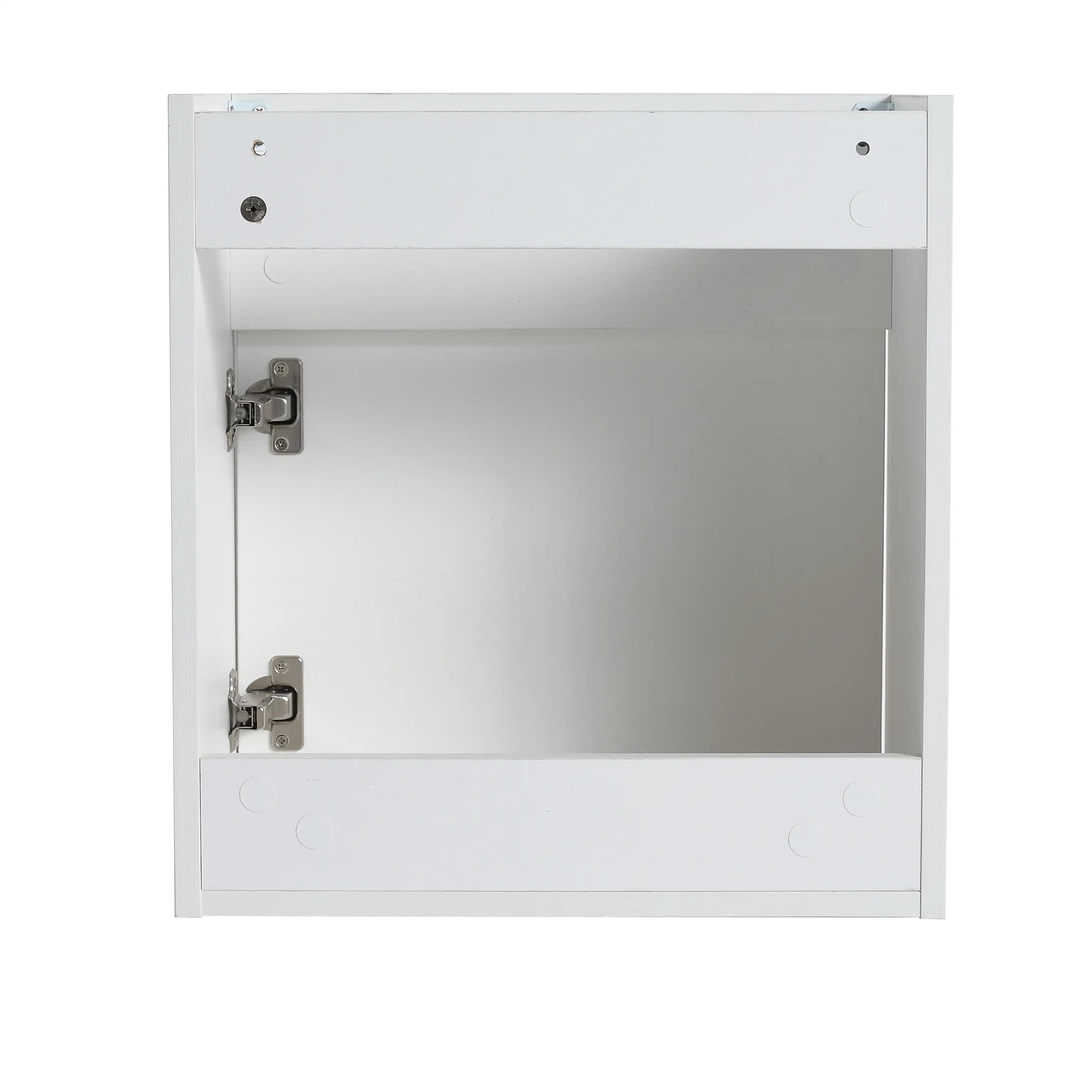 18'' Pure White Floating Bathroom Vanity with White Resin Sink & Soft-Close Cabinet