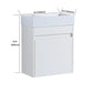 18'' Floating Bathroom Vanity with White Resin Sink & Soft-Close Door color: White Straight Grain