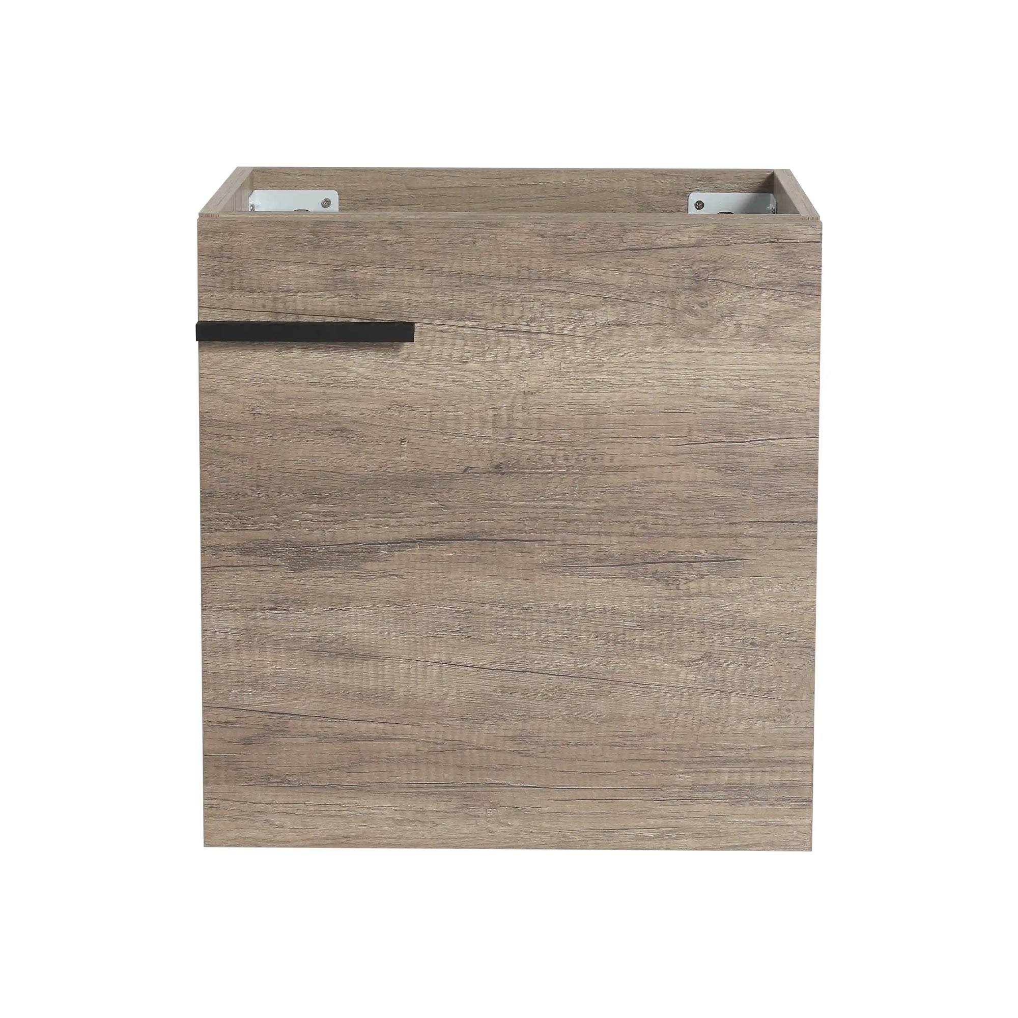 19" bathroom vanity space saver cabinet front view in rustic oak | Ace Decor