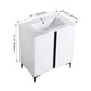 24" Freestanding Bathroom Vanity with Ceramic Sink - Modern & Compact Design color: White