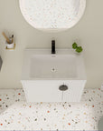 24" Bathroom Vanity with Sink - Compact Design with Soft Close Door for Small Spaces color: White | size: 28 X 19