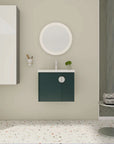 24" Bathroom Vanity with Sink - Compact Design with Soft Close Door for Small Spaces color: Green | size: 24 X 19