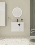 24" Bathroom Vanity with Sink - Compact Design with Soft Close Door for Small Spaces color: White | size: 28 X 19