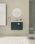 24" Bathroom Vanity with Sink - Compact Design with Soft Close Door for Small Spaces color: Green | size: 28 X 19