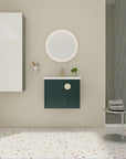 Civetta-Fluted Series 24" Floating Bathroom Vanity with Undermount Sink - Green