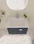 24" Bathroom Vanity with Sink - Compact Design with Soft Close Door for Small Spaces color: Black | size: 28 X 19