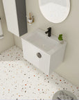 28 inch single floating vanity with undermount sink and soft-close cabinet door | Ace Decor