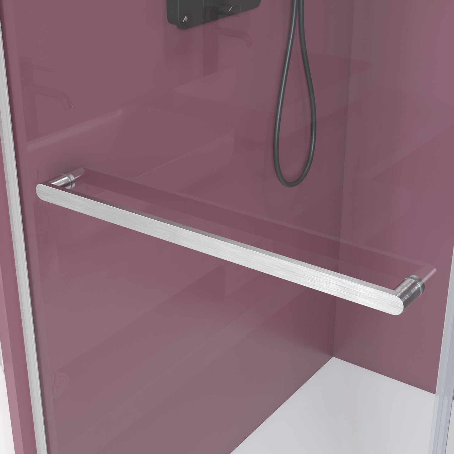 Gorgeous Double Sliding Frameless Shower Door With 3/8 Inch Clear Glass color:brushed nickel