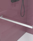 Gorgeous Double Sliding Frameless Shower Door With 3/8 Inch Clear Glass color:brushed nickel