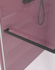 Gorgeous Double Sliding Frameless Shower Door With 3/8 Inch Clear Glass color:matte black