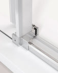 Gorgeous Single Sliding Frameless Tub Shower Door With 3/8 Inch Clear Glass color:chrome