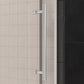 Gorgeous Single Sliding Frameless Tub Shower Door With 3/8 Inch Clear Glass color:brushed nickel