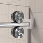 Gorgeous Single Sliding Frameless Shower Door With 3/8 Inch Clear Glass color:brushed nickel