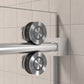 Gorgeous Single Sliding Frameless Shower Door With 3/8 Inch Clear Glass color:brushed nickel