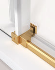 Gorgeous Single Sliding Frameless Tub Shower Door With 3/8 Inch Clear Glass color:brushed gold