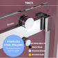 Gorgeous Double Sliding Frameless Shower Door With 3/8 Inch Clear Glass color:chrome