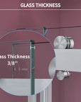 Gorgeous Double Sliding Frameless Shower Door With 3/8 Inch Clear Glass color:brushed nickel