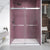 Gorgeous Double Sliding Frameless Shower Door With 3/8 Inch Clear Glass color:chrome