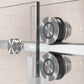 Gorgeous Single Sliding Frameless Tub Shower Door With 3/8 Inch Clear Glass color:brushed nickel