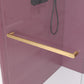Gorgeous Double Sliding Frameless Shower Door With 3/8 Inch Clear Glass color:brushed gold