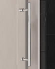 Gorgeous Single Sliding Frameless Tub Shower Door With 3/8 Inch Clear Glass color:chrome