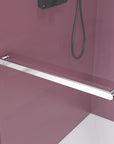 Gorgeous Double Sliding Frameless Shower Door With 3/8 Inch Clear Glass color:chrome