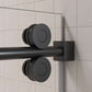 Gorgeous Single Sliding Frameless Shower Door With 3/8 Inch Clear Glass color:matte black