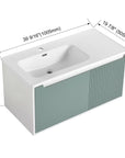 32" Floating Bathroom Vanity with Sink and Soft Close Door size: 40 X 20