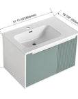 32" Floating Bathroom Vanity with Sink and Soft Close Door size: 32 X 20