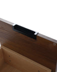 30" brown bathroom vanities with wood drawer and black handle detail | Ace Decor