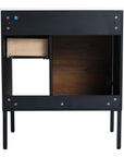 30" brown bathroom vanities rear view with plumbing access and storage space | Ace Decor
