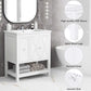 bathroom vanity cabinet with one drawer one package color:white