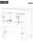 bathroom vanity cabinet with one drawer one package color:white