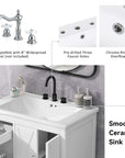 bathroom vanity cabinet with one drawer one package color:white