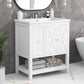 bathroom vanity cabinet with one drawer one package color:white