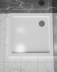 32 x 32 inch Corner Drain Shower Base color:White