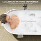 Luxurious Handcrafted Solid Surface Freestanding Bathtub color: Matte white