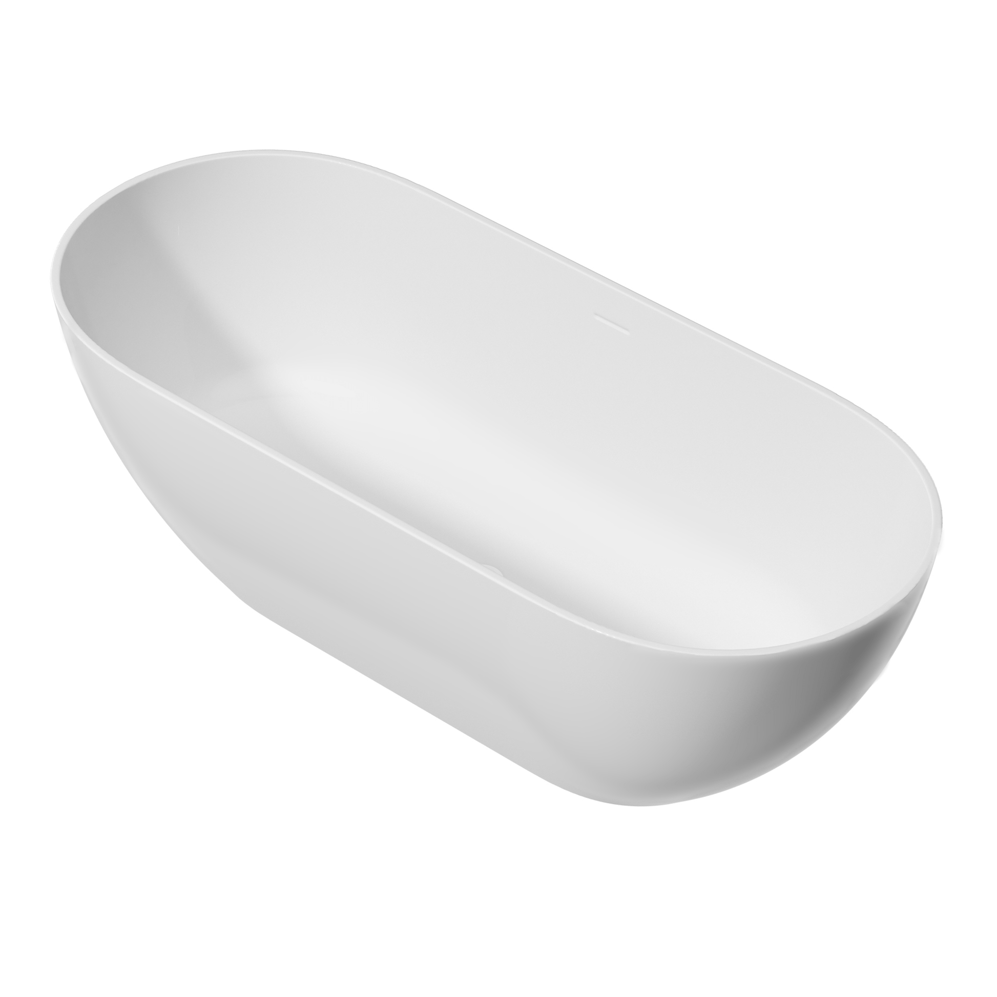 Luxurious Handcrafted Solid Surface Freestanding Bathtub color: Matte white