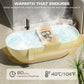 Luxurious Handcrafted Solid Surface Freestanding Bathtub color: Matte white