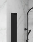 31.5" X 55" Pivot Bathtub Door Frameless color:Matte Black 