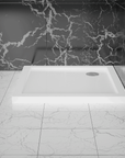 32 x 32 inch Corner Drain Shower Base color:White