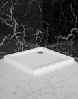 32 x 32 inch Corner Drain Shower Base color:White