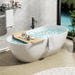 Luxurious Handcrafted Solid Surface Freestanding Bathtub color: Matte white