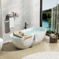 Luxurious Handcrafted Solid Surface Freestanding Bathtub color: white