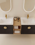 Bathroom Vanity With Sink Color:Black chest nut | Open Type:left & right