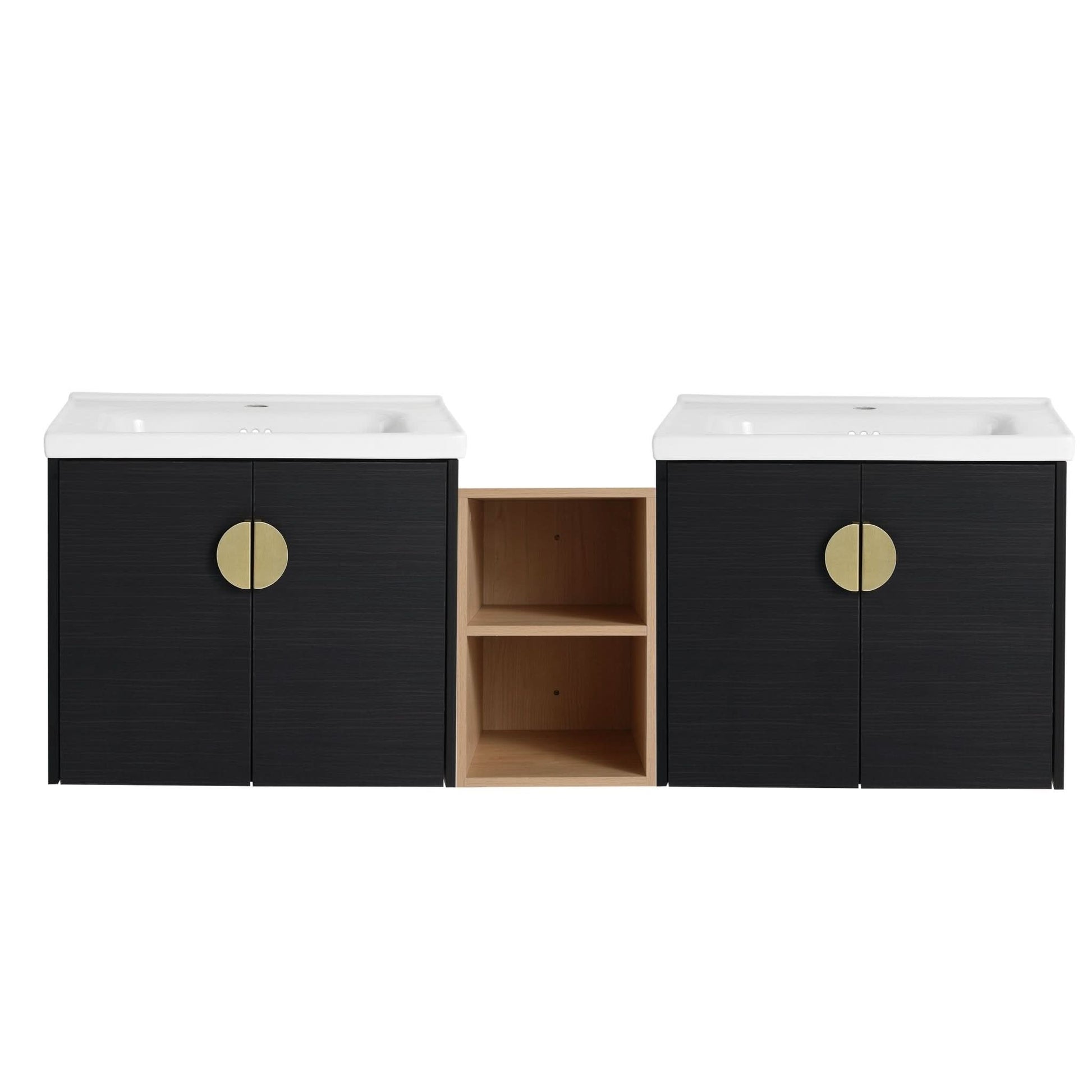 Bathroom Vanity With Sink Color:Black chest nut | Open Type:left & right