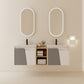 Bathroom Vanity With Sink Color:White Grey